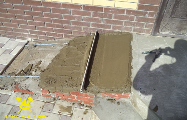 заливка пандуса бетоном